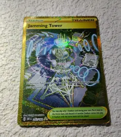 Jamming Tower 243/182 Sv10: Hyper Rare Gold Destined Rivals Pokemon TCG NM/MINT - Image 2