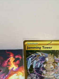 Jamming Tower Destined Rivals 243/182 Pokemon Trainer Card TCG Gold Hyper Rare - Image 2