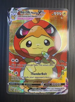 Ho-Oh Pikachu Cosplay Poncho VCOS Holographic Card Custom - Image 1