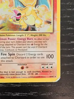Charizard 4/102 Base Set Holo Rare Pokemon Card - Image 4