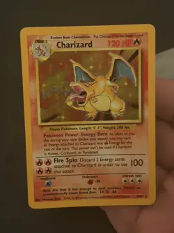 Pokemon Charizard Base Set Holo Rare Card 4/102 1999 - Image 1
