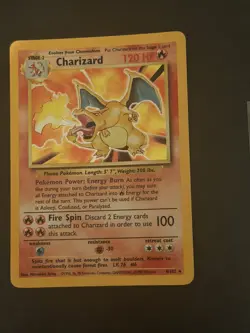 Pokemon Charizard Base Set Holo Rare Card 4/102 1999 - Image 3