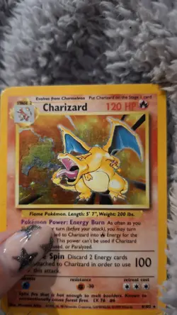 Charizard Holo Rare 4/102 Base Set Pokemon Card 1999 Vintage WOTC MP/HP - Image 3