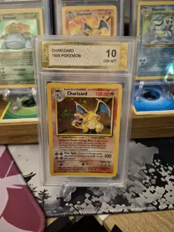 PGC Grade 10 Base Set Charizard 4/102 Holo Rare Pokemon Card 1999 - Image 3