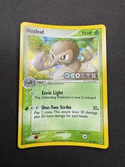 Pokemon Nuzleaf 43/107 Uncommon Reverse Holo Stamped EX Deoxys - NM - Image 1