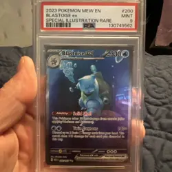 Pokemon 2023 Blastoise ex 200/165 Full Art SIR Scarlet & Violet 151 PSA 9 - Image 1