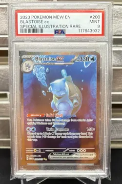 Pokemon TCG Scarlet & Violet 151 Blastoise ex 200/165 SIR PSA 9 MINT - Image 1