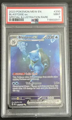 Pokemon TCG Scarlet & Violet 151 Blastoise ex #200/165 SIR Mint PSA 9 - Image 1