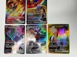 Pokemon EX Holo Lot - 5 Cards Team Rocket Cynthia Moltres Mewtwo Garchomp - Image 1