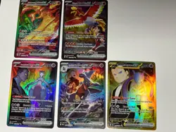 Pokemon EX Holo Lot - 5 Cards Team Rocket Cynthia Moltres Mewtwo Garchomp - Image 2
