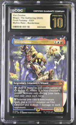 MTG Vivi Ornitier (Borderless) - Final Fantasy - CGC Pristine 10 - Image 1