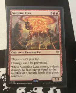 Magic: The Gathering Sunspine Lynx Elemental Cat Bloomburrow #0155 - Image 1