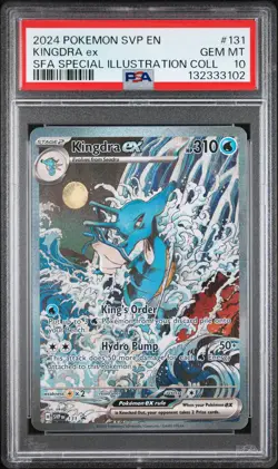 2024 POKEMON SVP EN-SV BLACK STAR PROMO #131 KINGDRA EX PSA 10 - Image 1