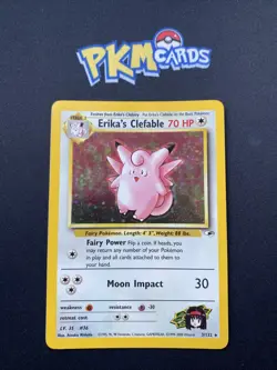 Pokemon TCG Erika’s Clefable Gym Heroes 3/132 Holo Rare LP. - Image 1