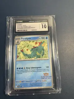 Pokemon TCG Feraligatr SVP 213 Black Star Promo Illustration Contest 2024 CGC 10 - Image 2