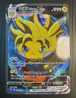 Pokemon Goku Pikachu Custom Made Fan Art Holo - Image 1