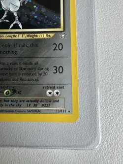 Skarmory Holo Rare 1st Edition 13/111 Neo Genesis WOTC Vintage Pokemon MINT - Image 5