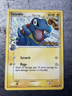 Pokemon Totodile (Delta Species) 67/101 Dragon Frontiers Stamped Reverse Holo NM - Image 1