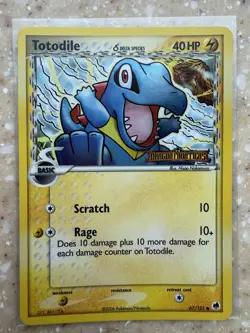 Pokemon Totodile (Delta Species) 67/101 Dragon Frontiers Stamped Reverse Holo NM - Image 1