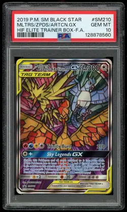 Pokemon Moltres Zapdos Articuno GX Holo Promo Rare SM210 Hidden Fates PSA 10 - Image 1