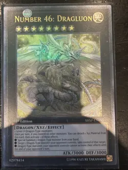 Yugioh - Number 46: Dragluon *Ultimate Rare* 1st Edition SHSP-EN050 - Image 1
