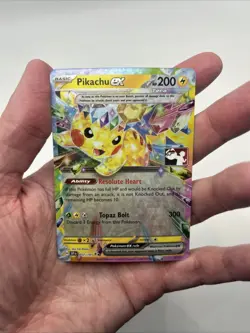 057/191 Pikachu ex Pokemon TCG Prize Pack Series 7 Play Stamped Surging Sparks - Image 3