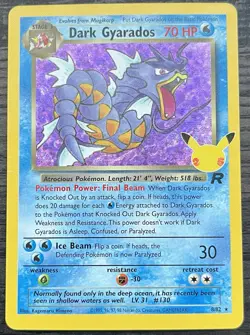 Dark Gyarados 8/82 Pokemon TCG Celebrations: Classic Collection Holo MINT NM - Image 1