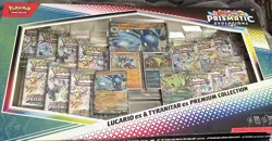 Pokemon TCG Prismatic Evolutions Lucario & Tyranitar EX Sealed Premium Coll 💎 - Image 1