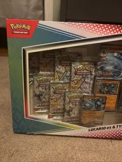 Pokemon TCG Prismatic Evolutions Lucario & Tyranitar EX Sealed Premium Coll 💎 - Image 5