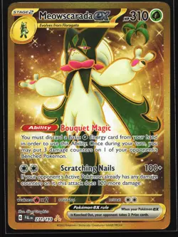 Meowscarada ex 271/193 SV02: Paldea Evolved Gold Hyper Rare Pokemon Card - Image 1
