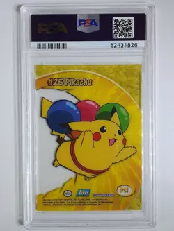 2000 Topps Pokemon Pikachu #PC1 TV Animation CLEAR Plastic Cards - PSA 9 - Image 2