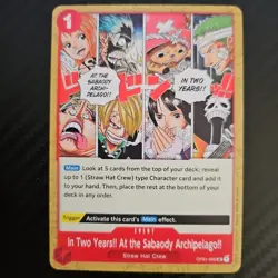 One Piece Romance Dawn In Two Years!! At The Sabaody Archipelago!! OP01-030 NM - Image 1