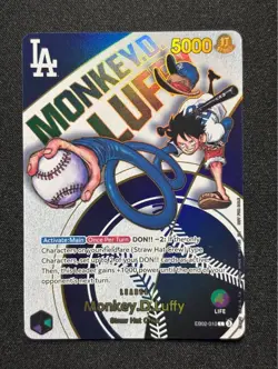 One Piece Card Luffy Dodgers Promo EB02-010 English Opened - Image 4