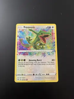 Pokemon TCG Rayquaza Card Vivid Voltage 138/185 Amazing Rare NM Condition - Image 1
