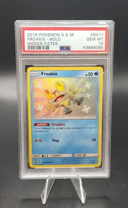 2019 Pokemon Sun & Moon Hidden Fates Holo #SV11 Shiny Froakie PSA 10 GEM MINT - Image 1