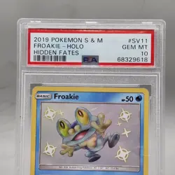 Pokemon PSA 10 Froakie SV11/SV94 Sun & Moon Holo 2019 Hidden Fates - Image 2