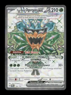 Teal Mask Ogerpon ex - Ultra Rare SV06: Twilight Masquerade 190/167 NM - Image 1
