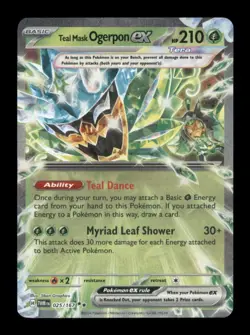 Teal Mask Ogerpon ex Double Rare SV06: Twilight Masquerade 025/167 NM - Image 1