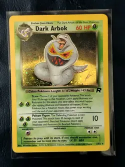 Pokemon TCG - Dark Arbok 2/82 - Date Error 1999-23000 - Team Rocket Holo Rare LP - Image 1