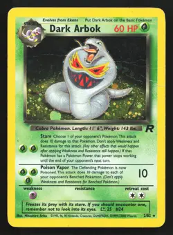 Dark Arbok 2/82 Team Rocket Holo Rare Pokemon Card - Image 1