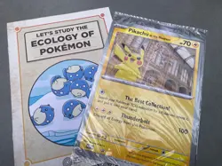 Pokemon TCG Pikachu At The Museum Jumbo Pokemon Card plus Ecology of Pokemon - Image 1