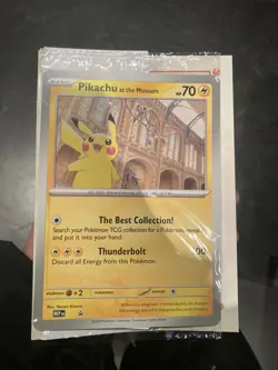 Pokemon TCG Pikachu At The Museum Jumbo Pokemon Card plus Ecology of Pokemon - Image 2