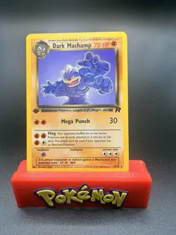 1st Edition Dark Machamp 27/82 Team Rocket Set Rare Vintage Pokemon Card - NM - Image 1