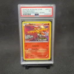 Pokemon Fates Collide PSA 7 Moltres XY127 Prerelease STAFF Promo Card NM - Image 1