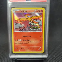 Pokemon Fates Collide PSA 7 Moltres XY127 Prerelease STAFF Promo Card NM - Image 3