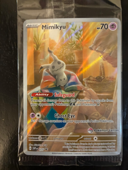 Mimikyu 075 Pokemon Center Exclusive Sv: Scarlet & Violet Promo Card SEALED MINT - Image 1