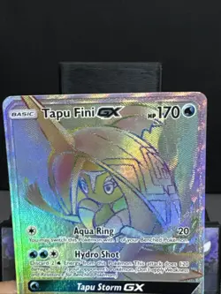 Pokemon Card Tapu Fini GX 152/147 Burning Shadows Secret Rainbow Rare L/P 1 - Image 2
