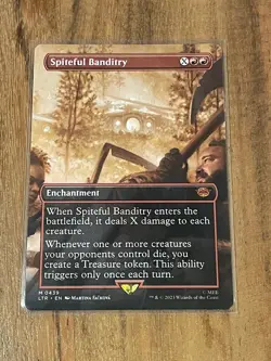 Spiteful Banditry BORDERLESS Magic MTG Lord of the Rings - Image 1