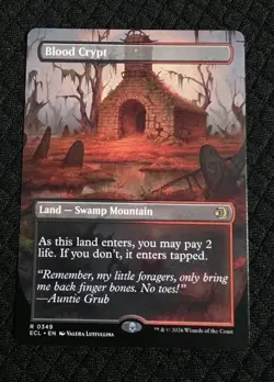 Blood Crypt FOIL Borderless Shock Land MTG Lorwyn Eclipsed Swamp Mountain NM - Image 1