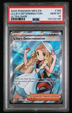 2025 Pokemon Lillie's Determination 169/132 Mega Evolution PSA 10 🥹💥 - Image 1